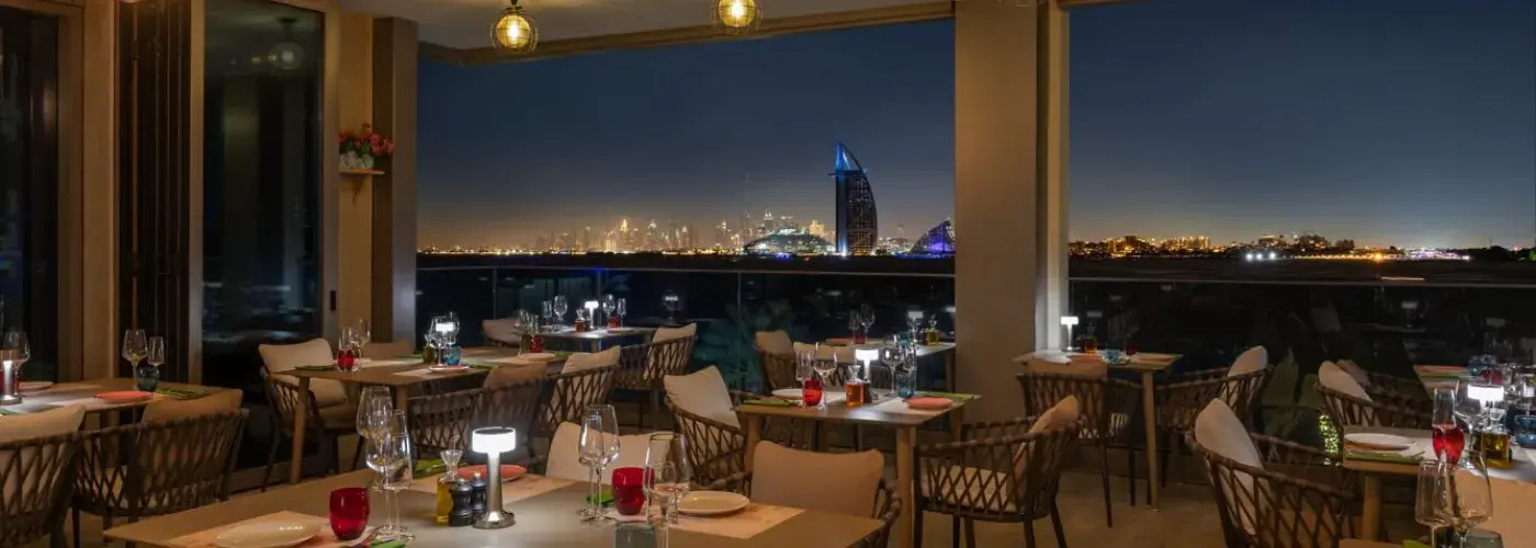 Night view of Aloft Palm Jumeirah Dubai